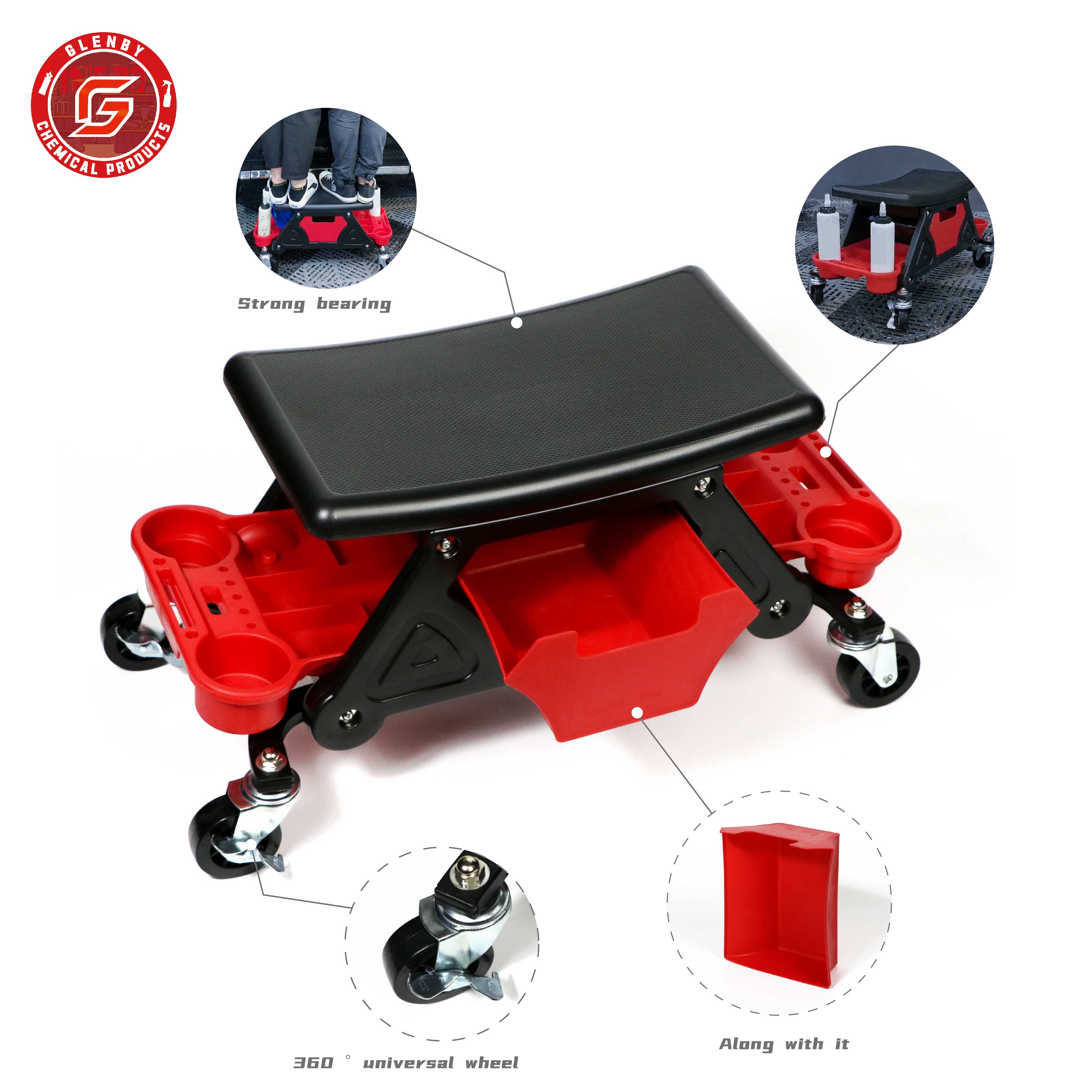 Garage Creeper Roller - Mecanicien de chaise multifonction de voiture
