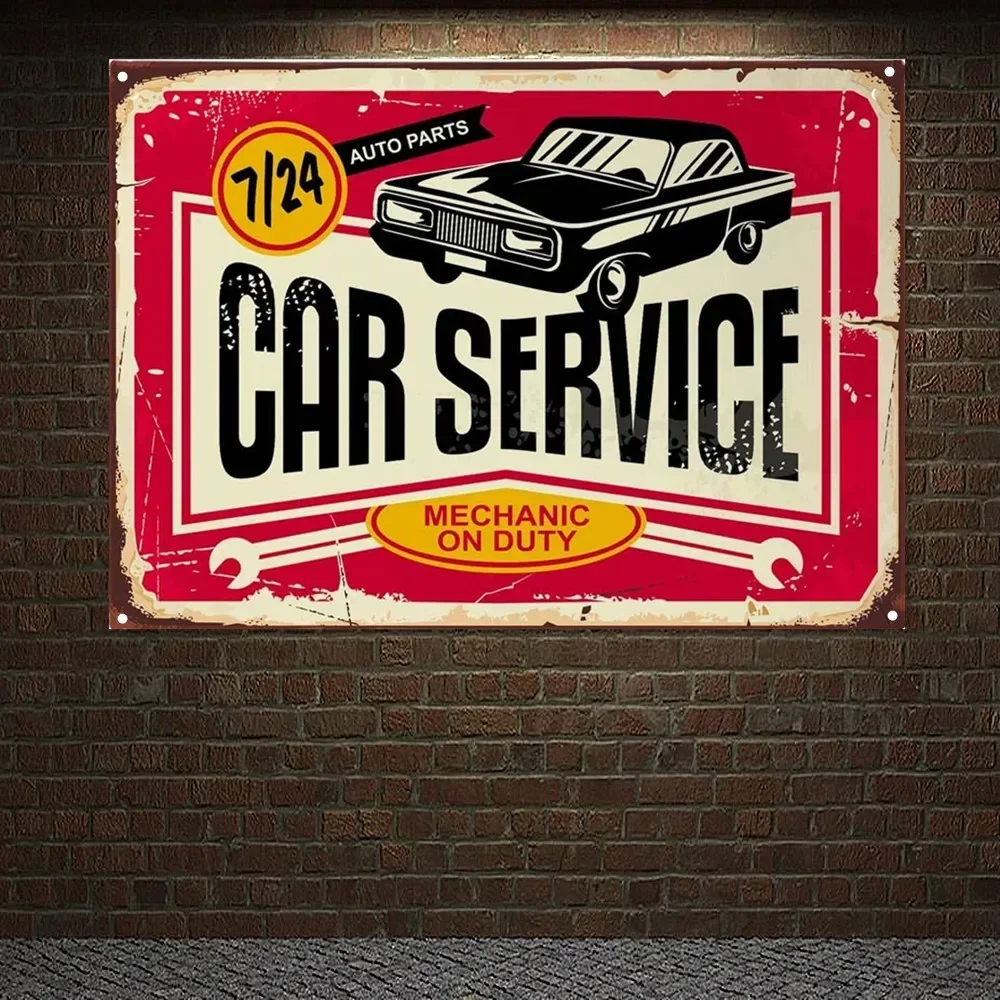Auto Repair Shop Banners - Affiche vintage 