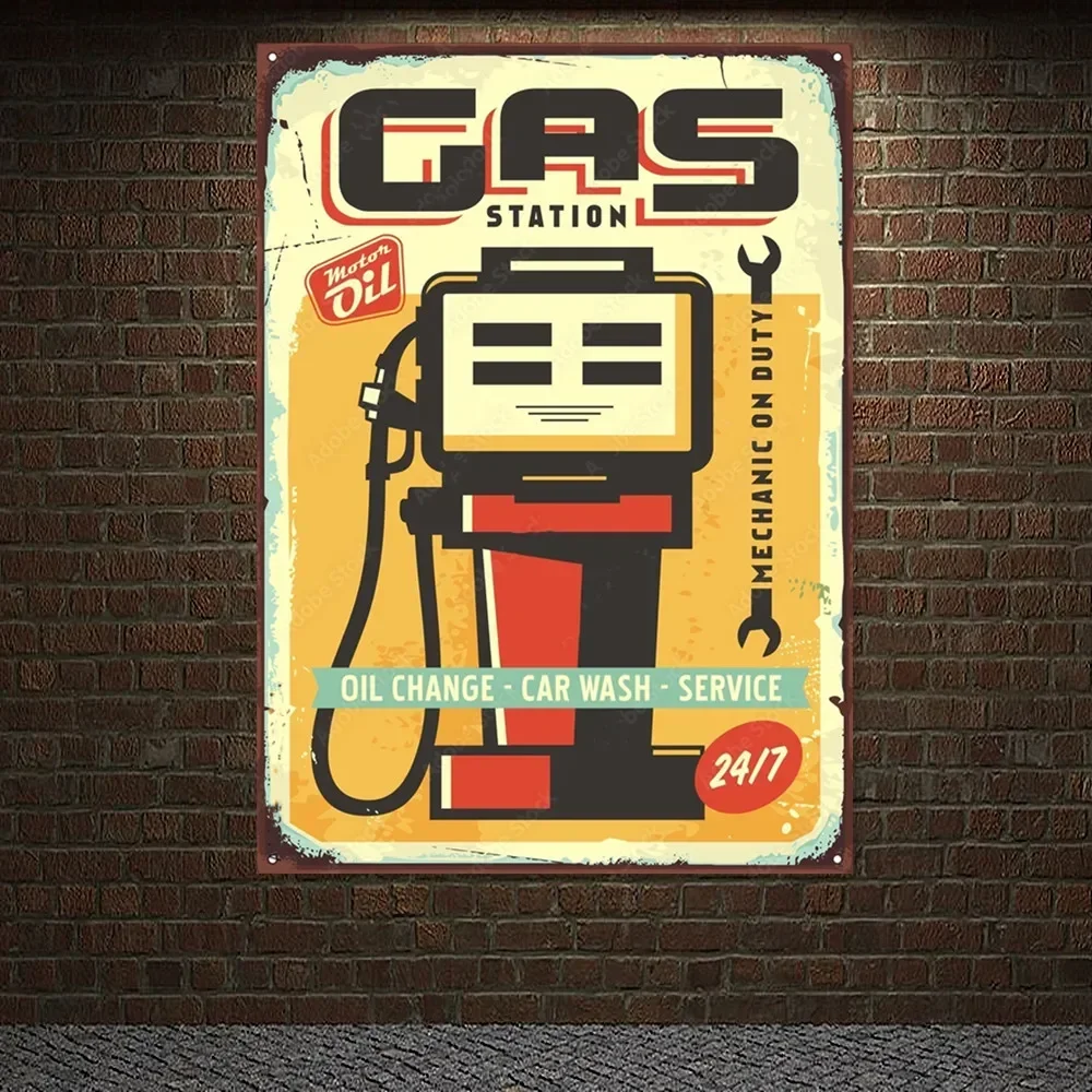 Affiche vintage de station-ser - Auto Repair Shop Banners avis et prix