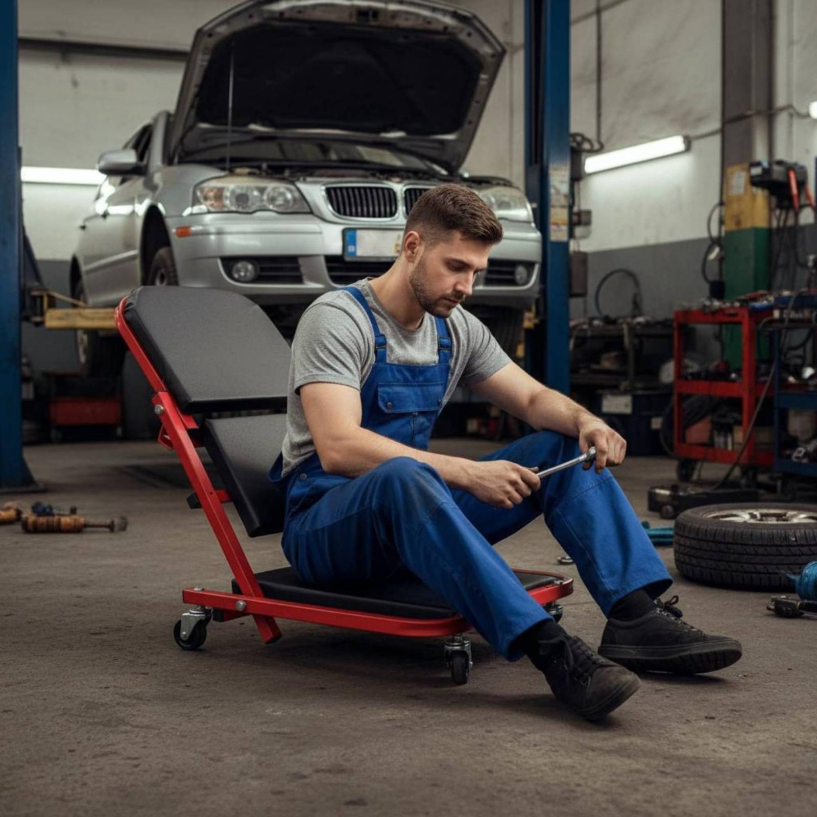 Siège d'atelier pliable 2-en-1 - Garage Creeper Roller avis et prix