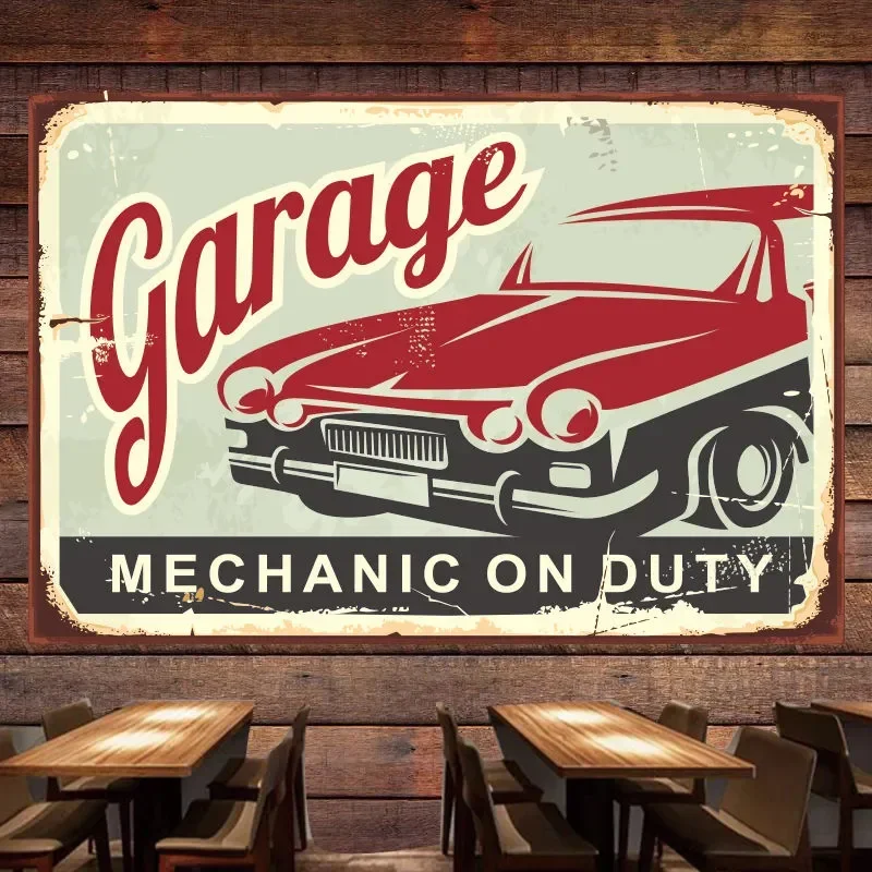 MÉCANICIEN EN DUTY Vintage Car - Auto Repair Shop Banners avis et prix